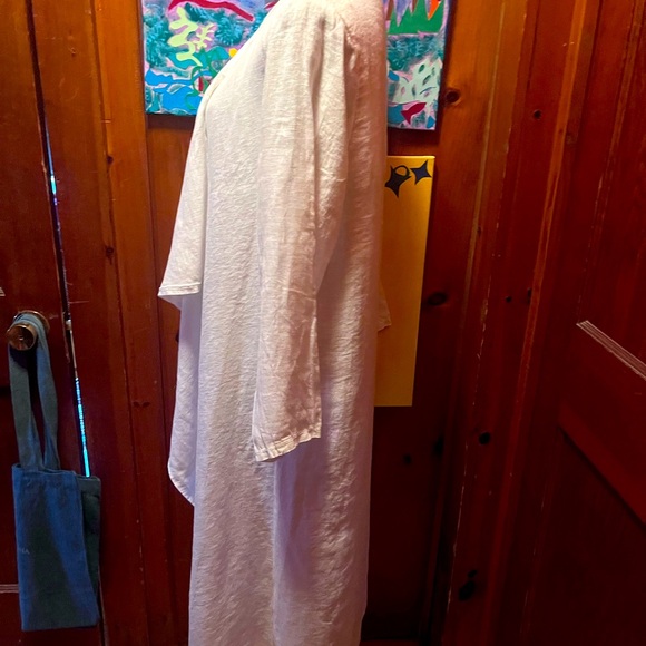 SAGA White Linen Duster - Picture 2 of 4